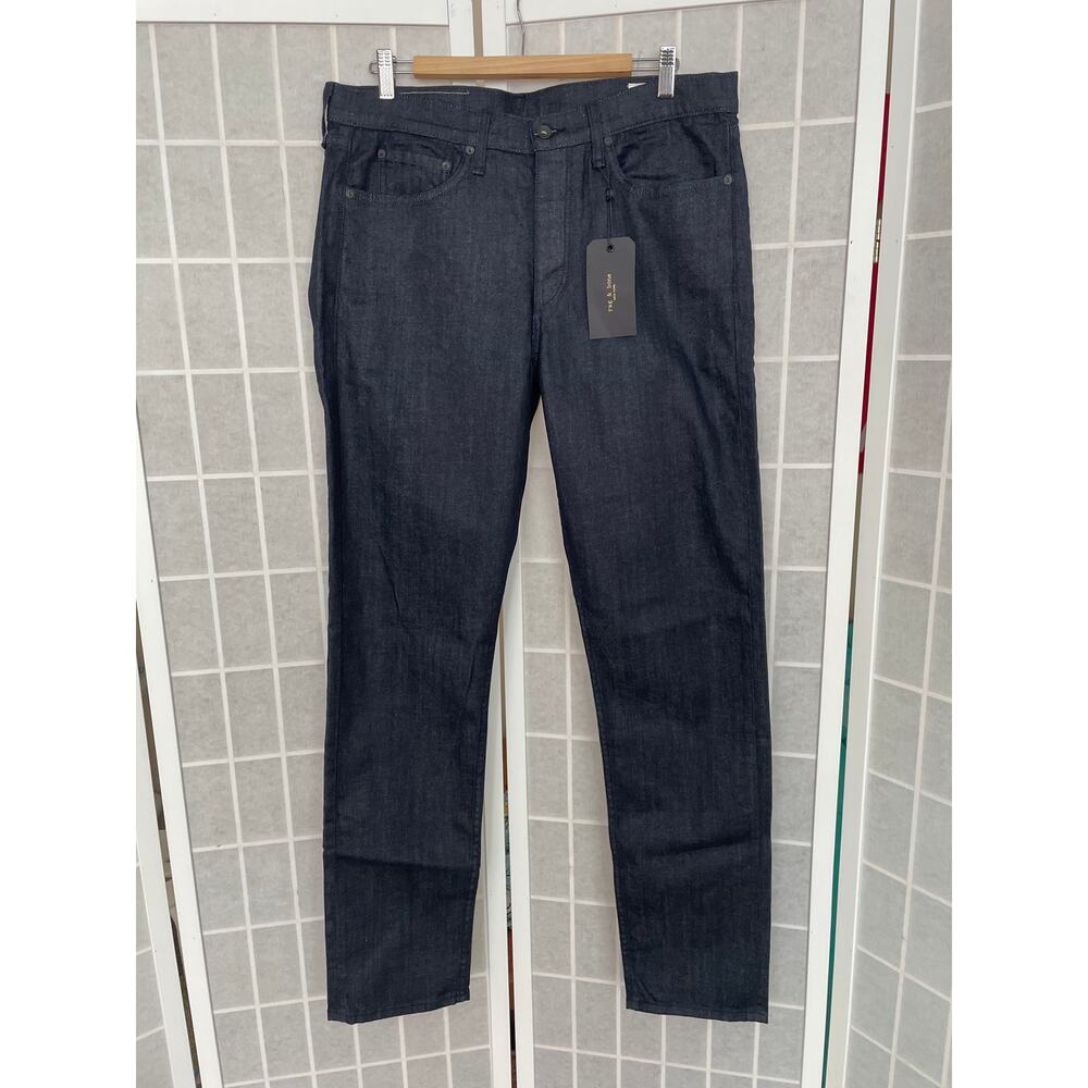 Rag&Bone NEW Fit 2 Slim Jeans 34 Tonal Rinse Button Fly Dark Wash Premium Denim